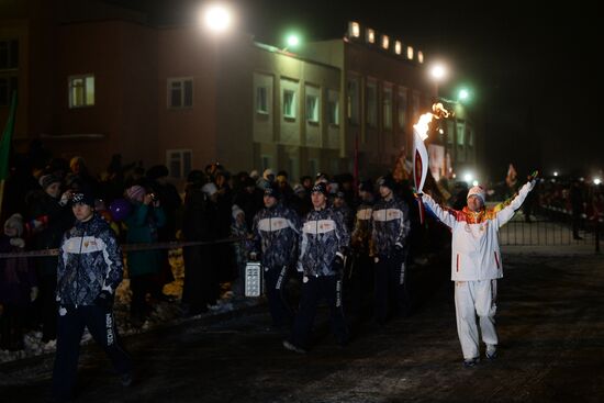 Olympic torch relay. Omsk Region