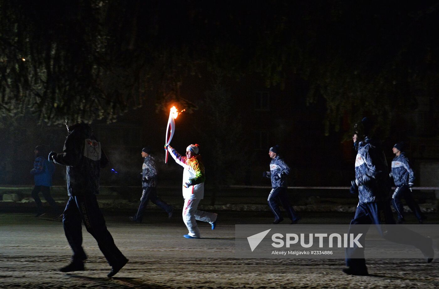 Olympic torch relay. Omsk region