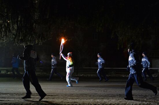 Olympic torch relay. Omsk region