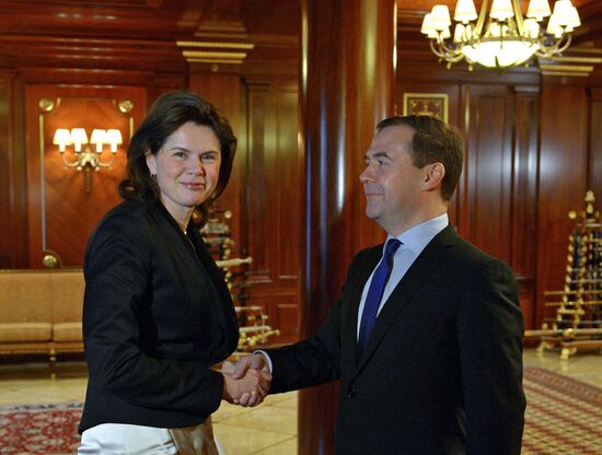 Dmitry Medvedev meets with Alenka Bratušek