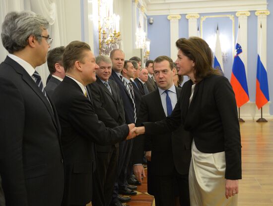 Dmitry Medvedev meets with Alenka Bratušek