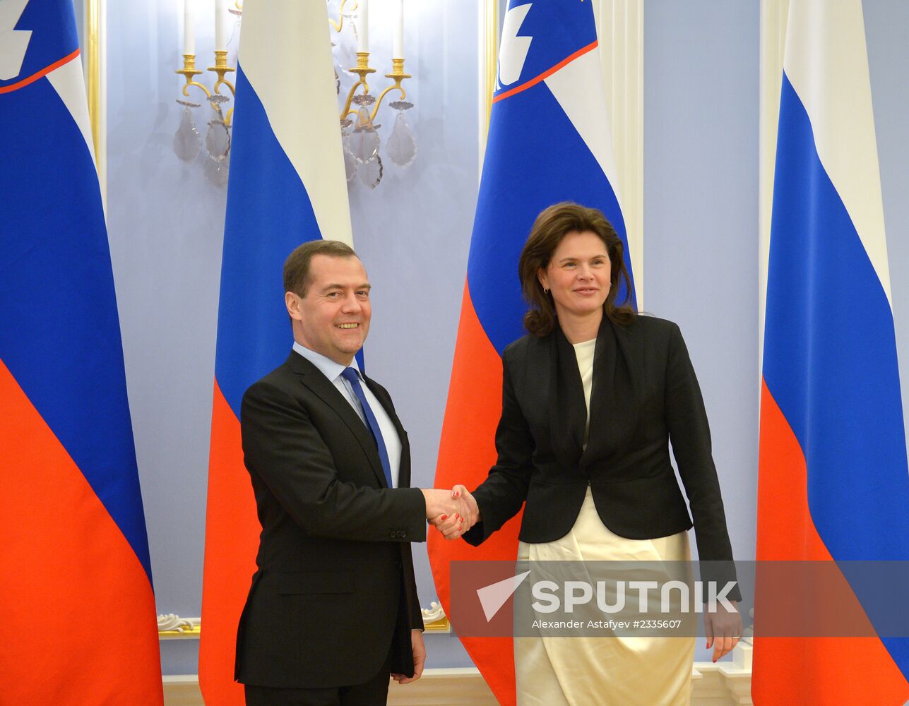 Dmitry Medvedev meets with Alenka Bratušek