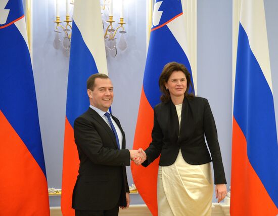 Dmitry Medvedev meets with Alenka Bratušek