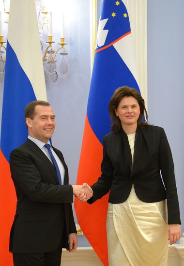 Dmitry Medvedev meets with Alenka Bratušek
