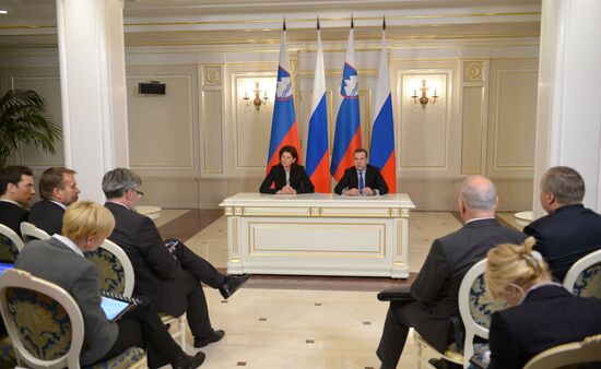 Dmitry Medvedev meets with Alenka Bratušek