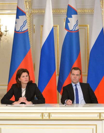 Dmitry Medvedev meets with Alenka Bratušek