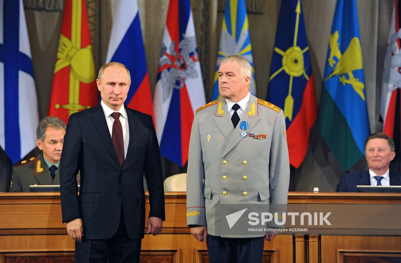 Putin attends Russian Defense Ministry's Board meeting in expanded format