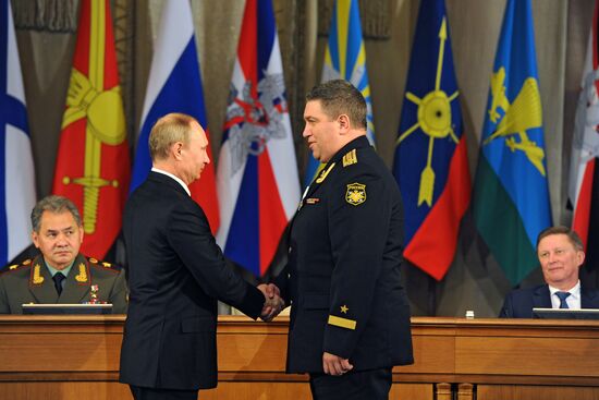 Putin attends Russian Defense Ministry's Board meeting in expanded format
