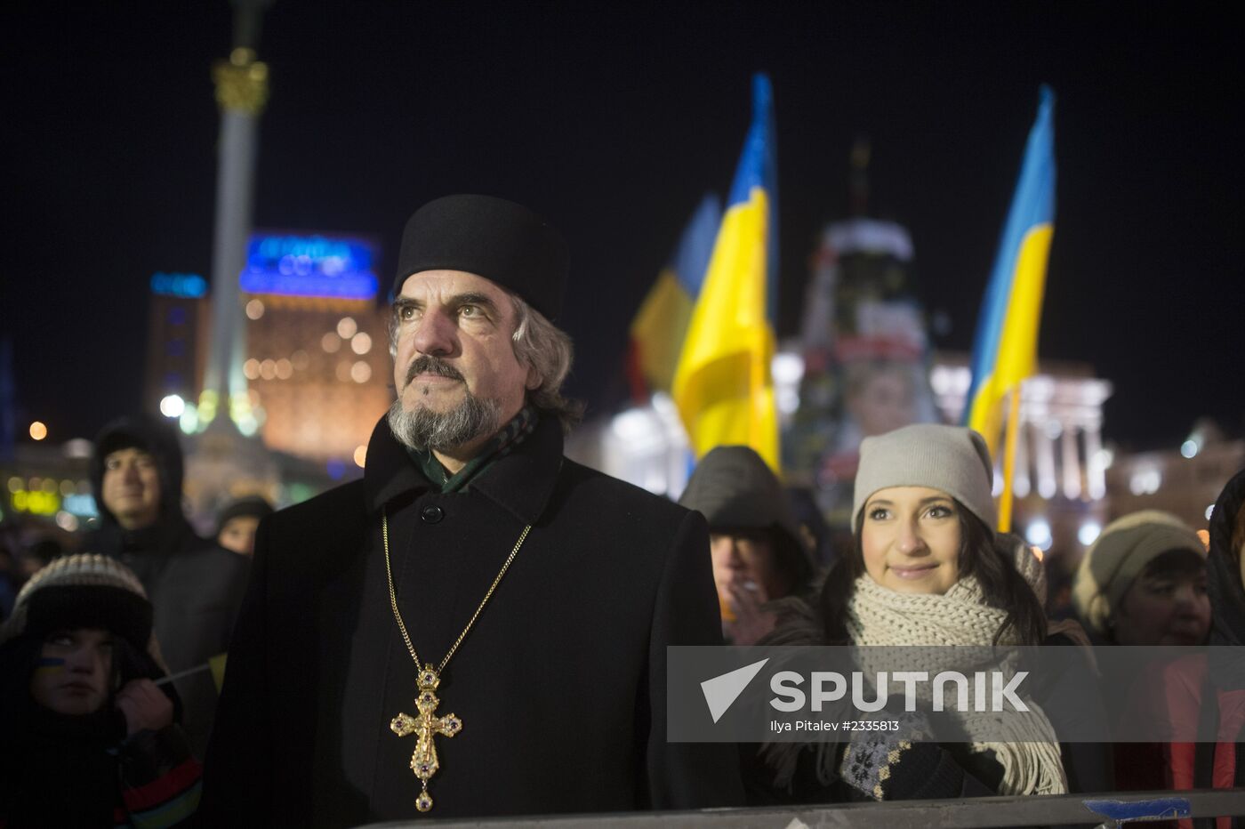 European Union foreign policy chief Catherine Ashton in Kiev's Independence Square