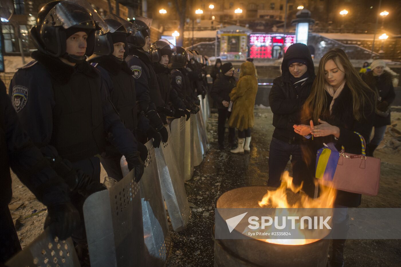 Rally by supporters of Ukraine's European integration on Independence Square in Kiev