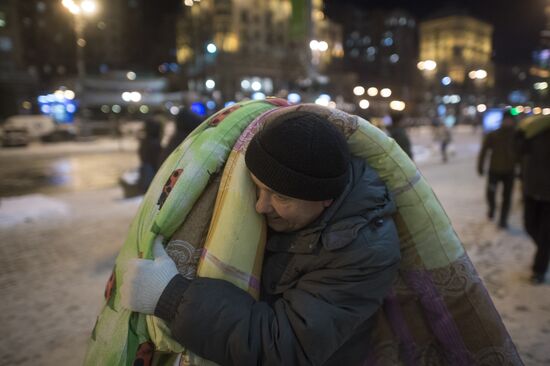 Rally by supporters of Ukraine's European integration on Independence Square in Kiev