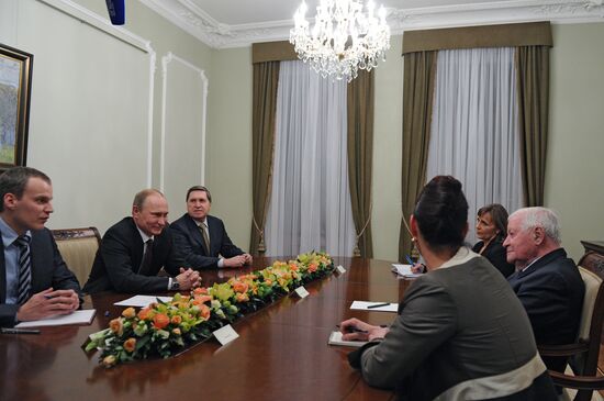 Vladimir Putin meets with former chancellor of Germany Helmut Schmidt