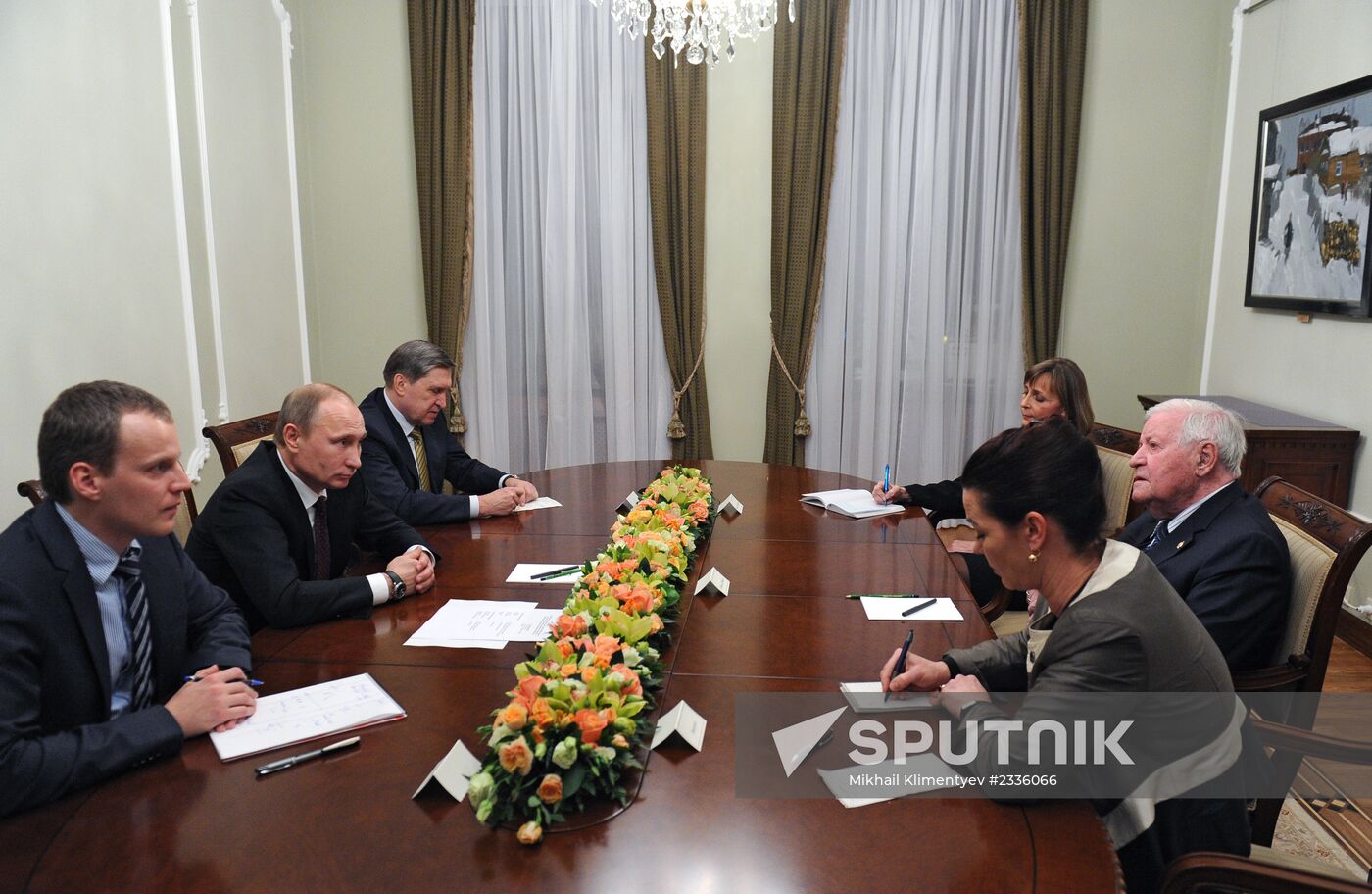 Vladimir Putin meets with former chancellor of Germany Helmut Schmidt