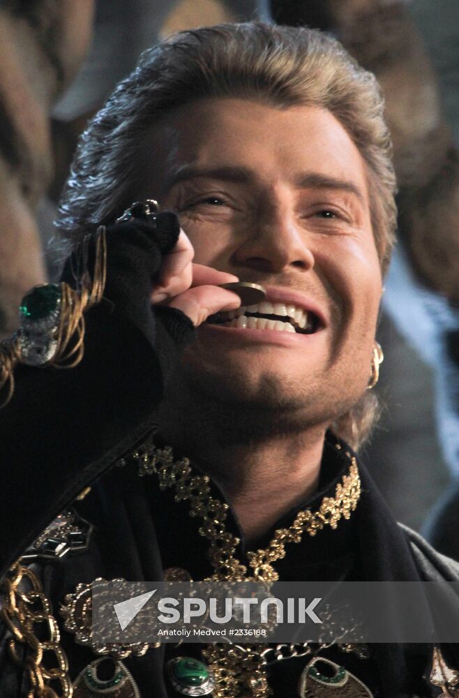 Shooting of New Year's TV musical "The Three Knights"