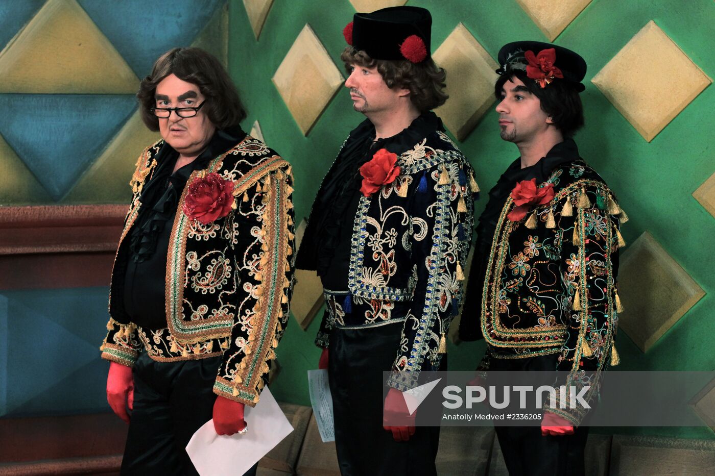 Shooting of New Year's TV musical "The Three Knights"