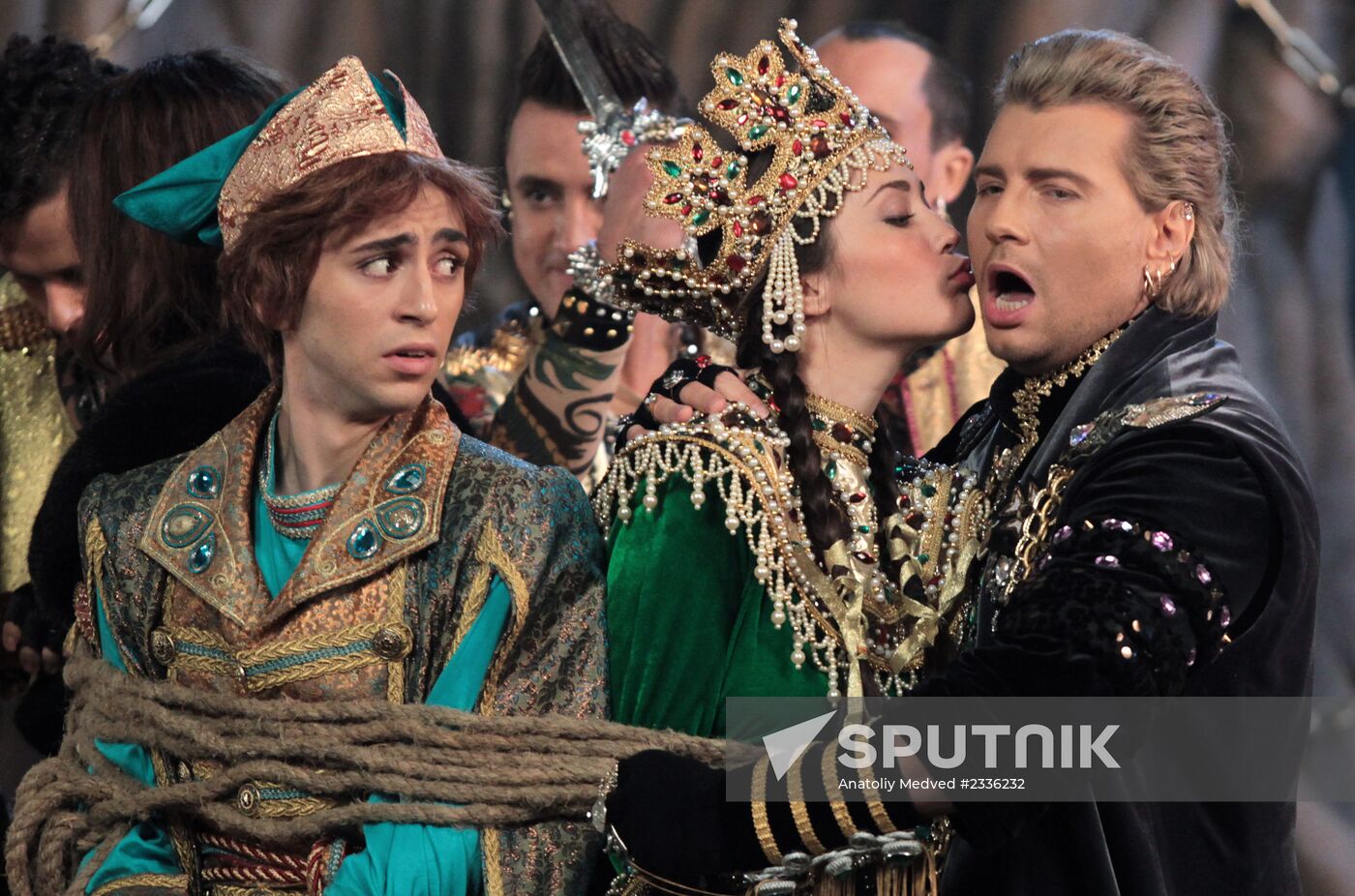 Shooting of New Year's TV musical "The Three Knights"