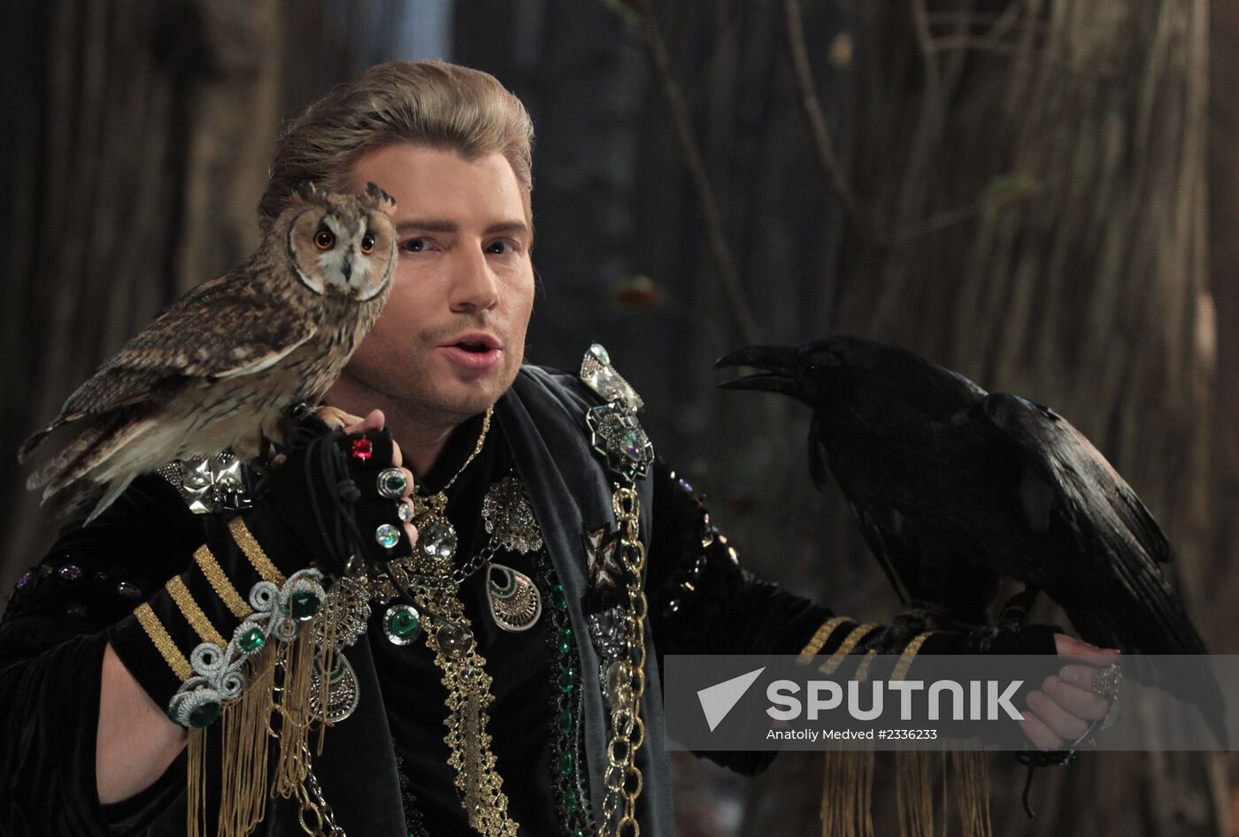 Shooting of New Year's TV musical "The Three Knights"