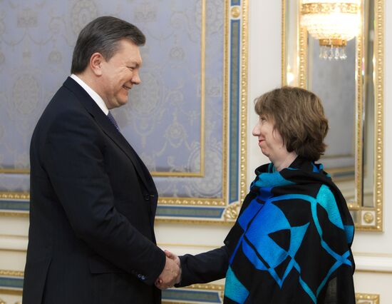 Viktor Yanukovych and Catherine Ashton meet in Kiev