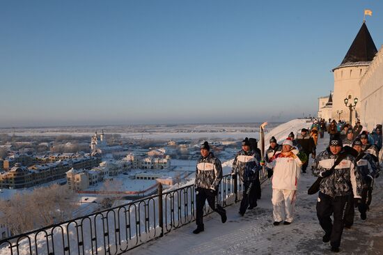 Olympic torch relay. Tobolsk Kremlin