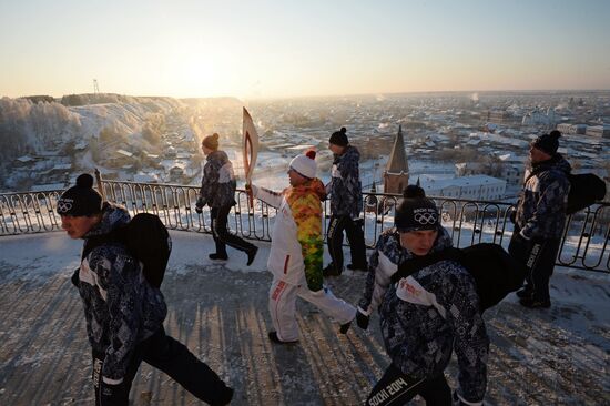 Olympic torch relay. Tobolsk Kremlin