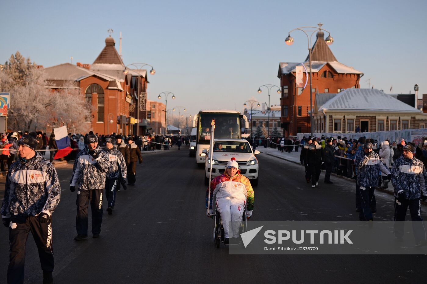 Olympic torch relay. Tobolsk Kremlin