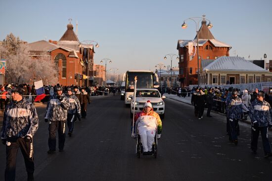 Olympic torch relay. Tobolsk Kremlin
