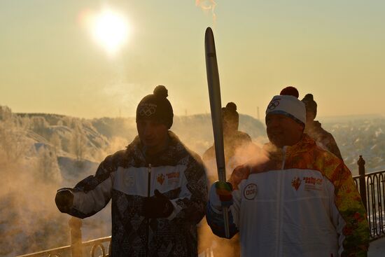 Olympic torch relay. Tobolsk