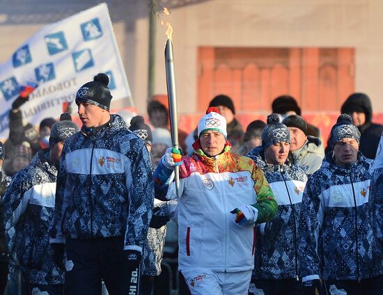 Olympic torch relay. Tobolsk
