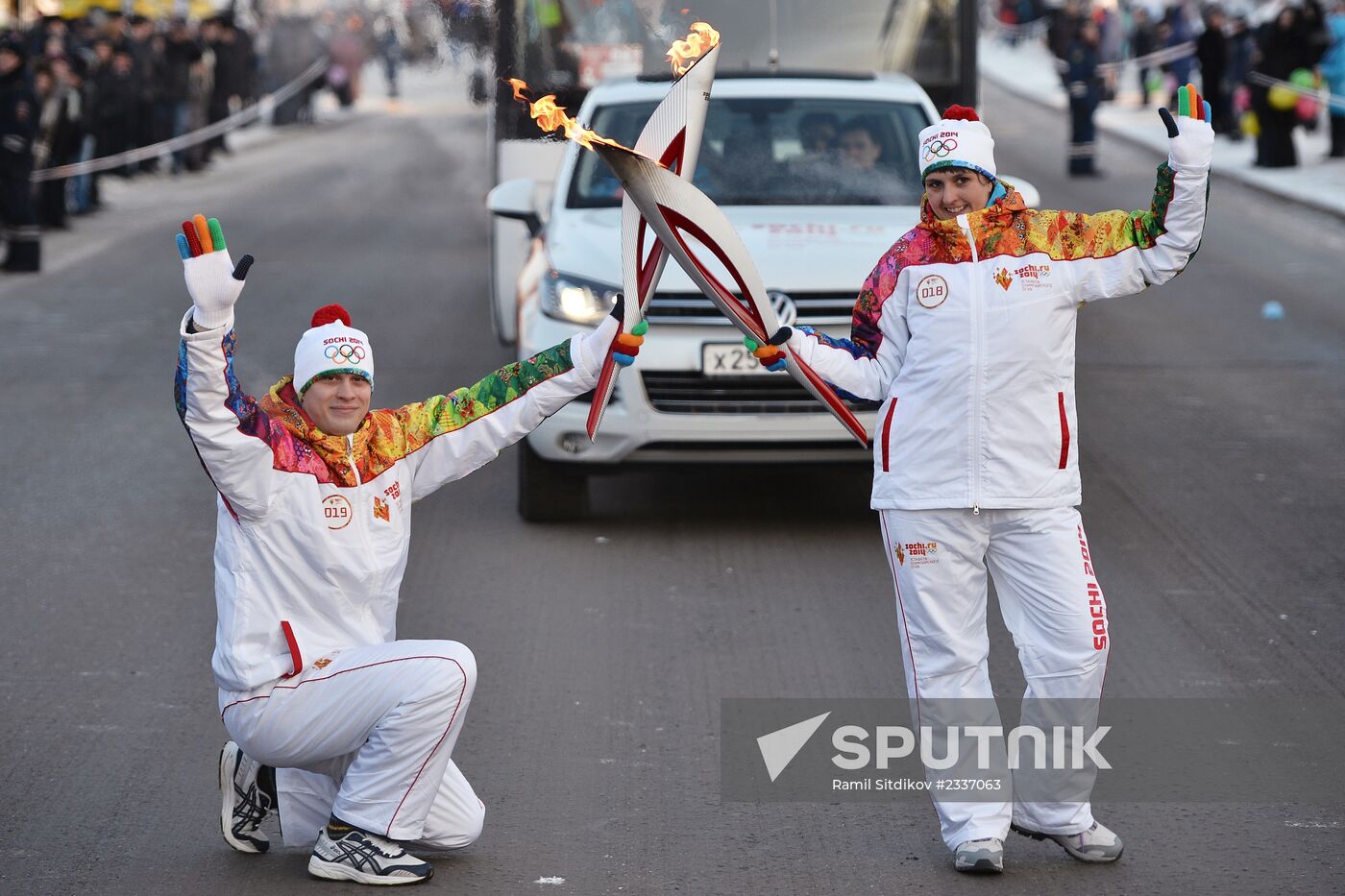 Olympic torch relay. Tobolsk