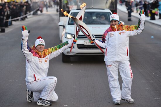 Olympic torch relay. Tobolsk