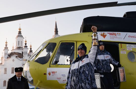Olympic torch relay. Tobolsk