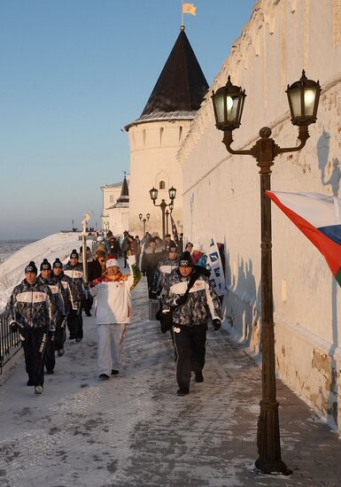 Olympic torch relay. Tobolsk