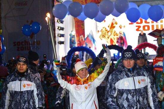 Olympic torch relay. Shadrinsk