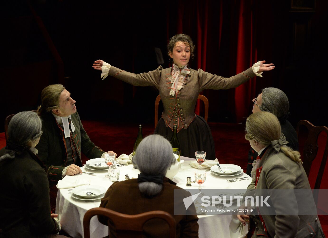 Run-through of "Kant" show at Mayakovsky Theater