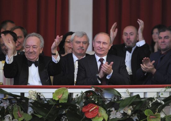 Vladimir Putin attends International Arts Square Festival in St Petersburg