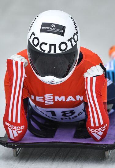 Skeleton. 4th stage of World Cup. Women