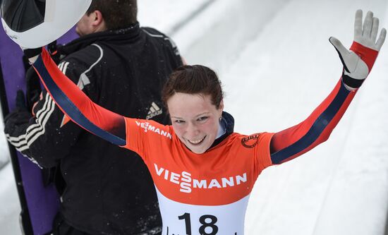 Skeleton. 4th stage of World Cup. Women