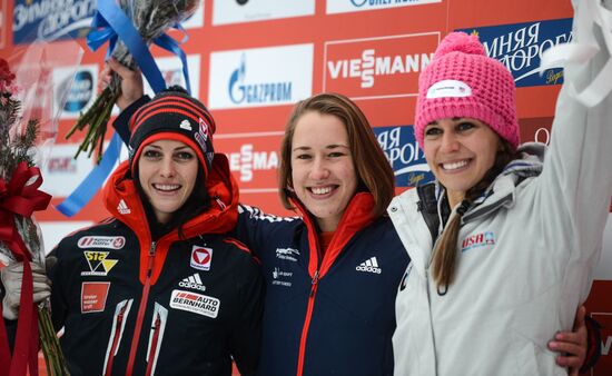 Skeleton. 4th stage of World Cup. Women