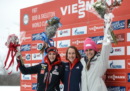 Skeleton. 4th stage of World Cup. Women