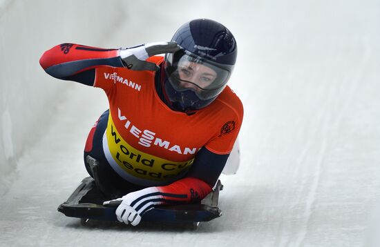 Skeleton. 4th stage of World Cup. Women