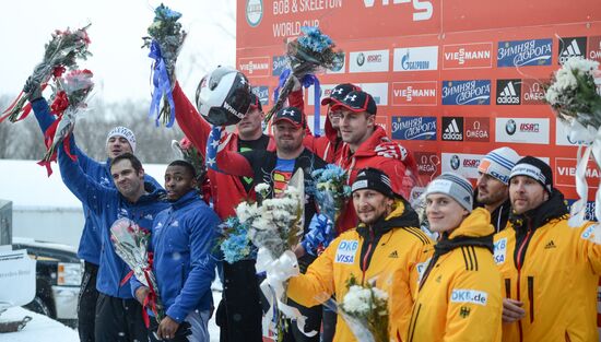 Bobsleigh. 3rd stage of World Cup. Men's Fours
