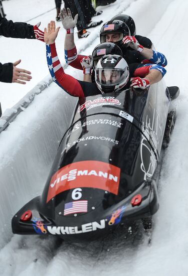 Bobsleigh. 3rd stage of World Cup. Men's Fours