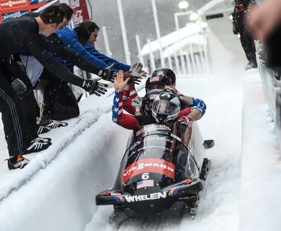 Bobsleigh. 3rd stage of World Cup. Men's Fours