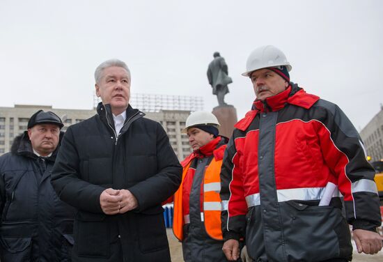 Sergei Sobyanin inspects major repair works at Oktyabrsky Transport Tunnel