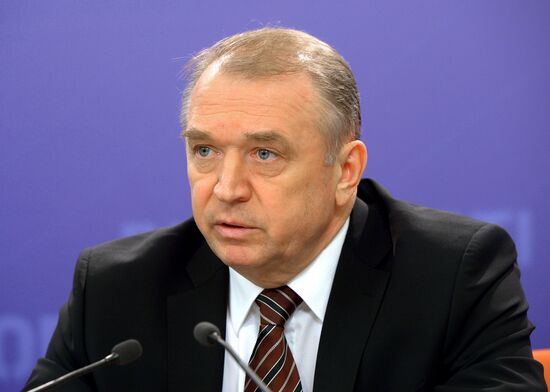 Russian Chamber of Commerce president Sergey Katyrin's wrap-up news conference