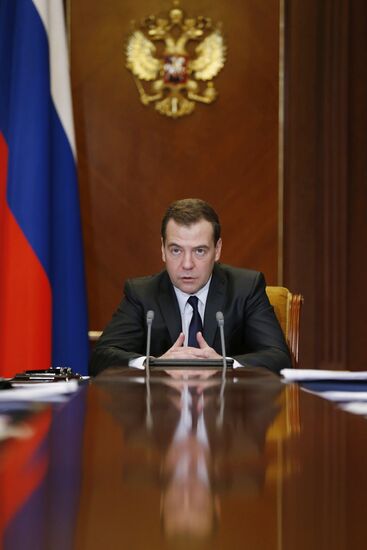 Dmitry Medvedev holds meeting