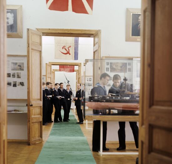 Cadets in museum of Frunze Higher Naval School