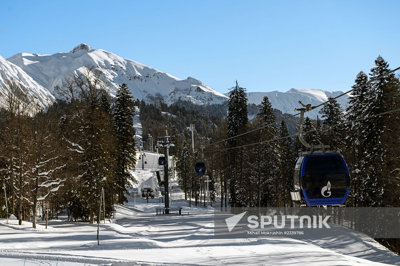 Sports venues in Olympic Games mountain cluster in Sochi