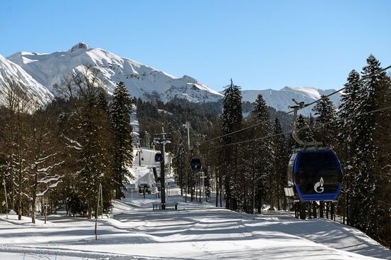 Sports venues in Olympic Games mountain cluster in Sochi