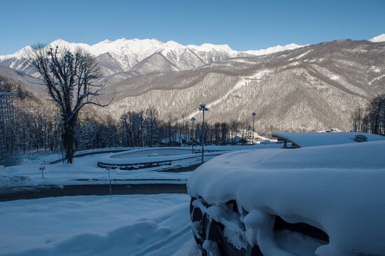 Sports venues in Olympic Games mountain cluster in Sochi